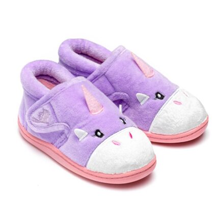 Chipmunks Unicorn Memory Foam Slippers – Lilac – Boys Slippers - Crep Direct UK
