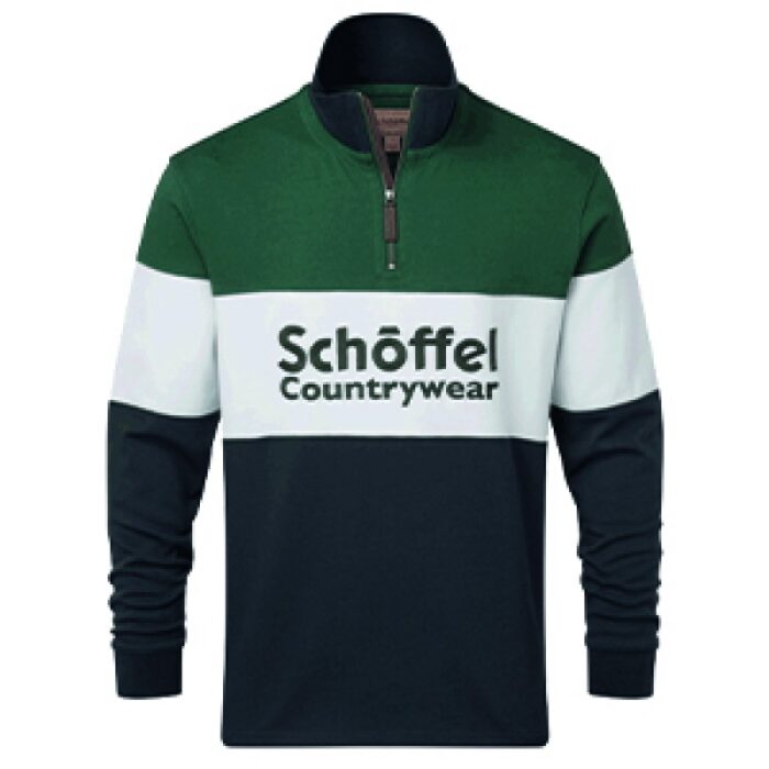 Schoffel Exeter Heritage 1/4 Zip 4045 – Navy Cotton – Mens Clothing - Crep Direct UK