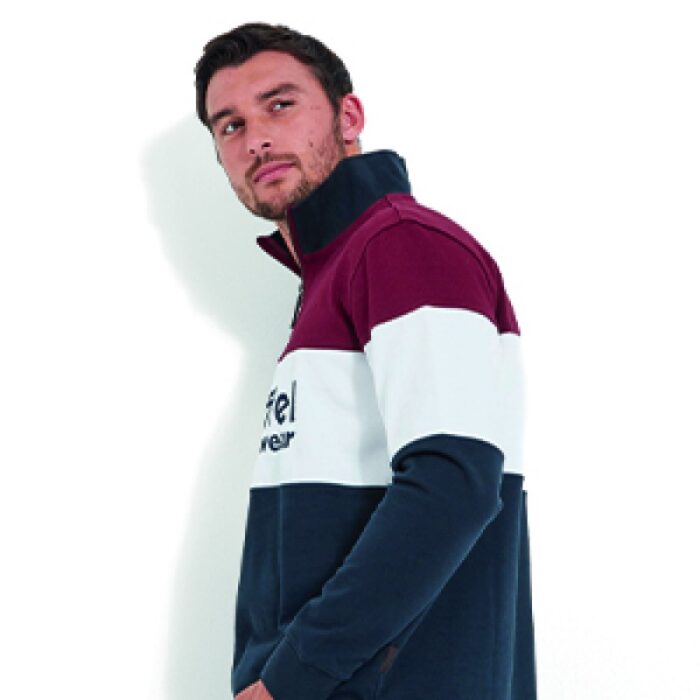 Schoffel Exeter Heritage 1/4 Zip 4045 – Bordeaux Cotton – Mens Clothing - Crep Direct UK