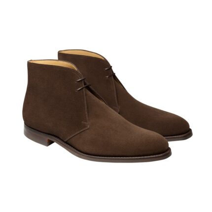 Crockett & Jones Crockett & Jones Upton Boots – Dark Oak Suede – Mens Boots - Crep Direct UK