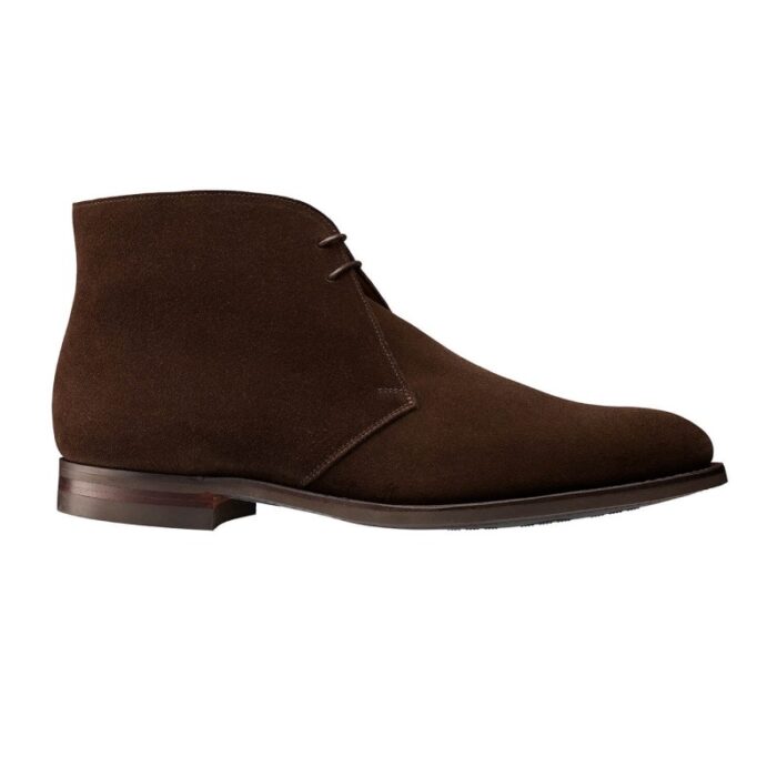 Crockett & Jones Crockett & Jones Upton Boots – Dark Oak Suede – Mens Boots - Crep Direct UK