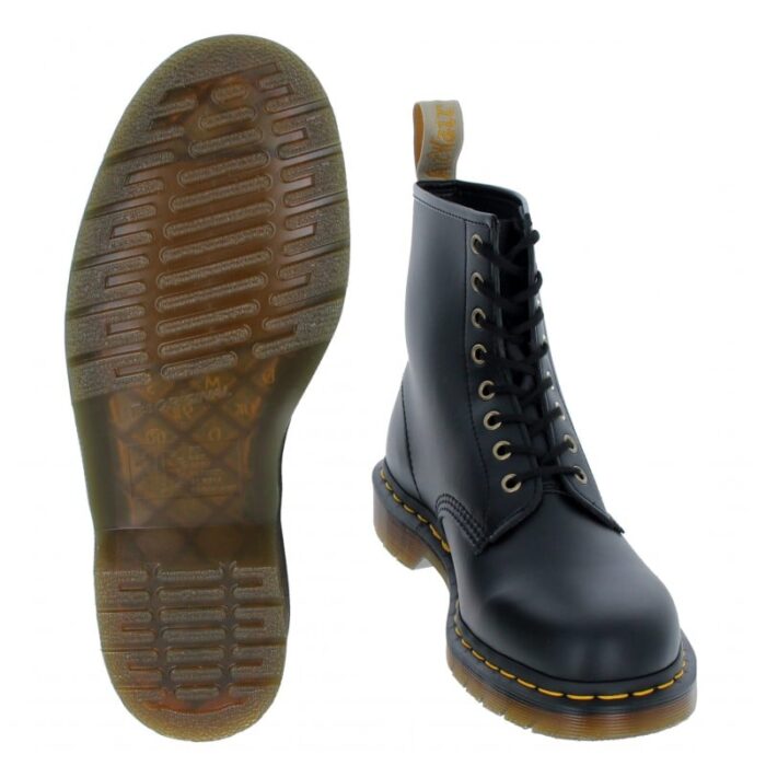 Dr. Martens Dr Marten 1460 Vegan Lace-Up Boots – Black – Womens Boots - Crep Direct UK