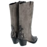 Alpe Vendome 526371 Cowboy Knee High Boots – Grey Suede – Womens Boots - Crep Direct UK