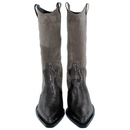 Alpe Vendome 526371 Cowboy Knee High Boots – Grey Suede – Womens Boots - Crep Direct UK
