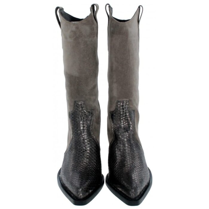 Alpe Vendome 526371 Cowboy Knee High Boots – Grey Suede – Womens Boots - Crep Direct UK