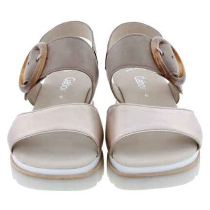 Gabor Yeo 44.645 Sandals – Puder Beige Leather – Womens Sandals, Sliders & Toe Posts - Crep Direct UK