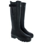 Le Chameau Vierzonord Neoprene 1175 Wellingtons – Black Rubber – Womens Wellingtons - Crep Direct UK