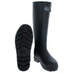 Le Chameau Vierzonord Neoprene 1175 Wellingtons – Black Rubber – Womens Wellingtons - Crep Direct UK