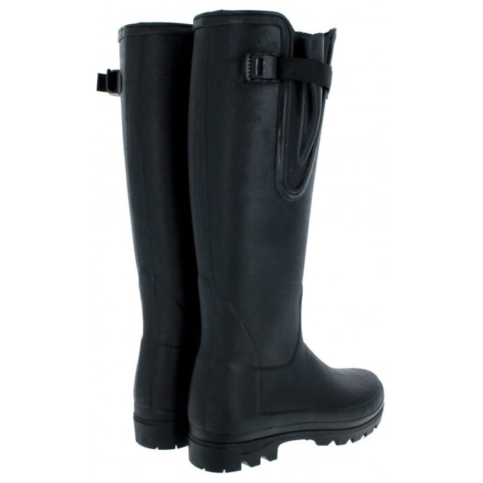 Le Chameau Vierzonord Neoprene 1175 Wellingtons – Black Rubber – Womens Wellingtons - Crep Direct UK