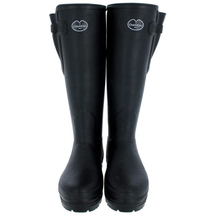 Le Chameau Vierzonord Neoprene 1175 Wellingtons – Black Rubber – Womens Wellingtons - Crep Direct UK