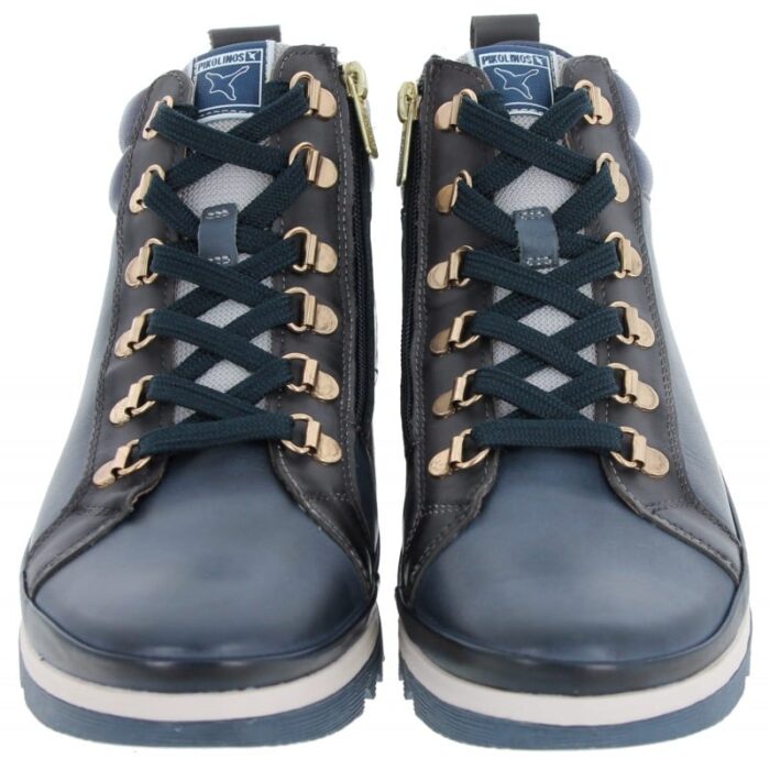 Pikolinos Vigo W3W-8564 Ankle Boots – Blue Leather – Womens Boots - Crep Direct UK