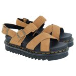 Dr. Martens Voss Sandals – Tan Nubuck – Womens Sandals, Sliders & Toe Posts - Crep Direct UK