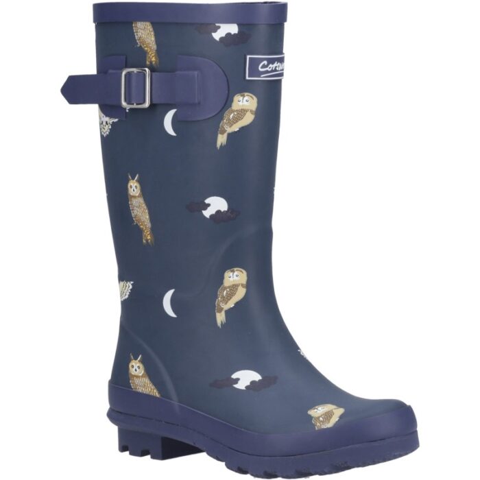 Cotswold Woodland Junior Wellingtons – Blue Owls – Boys Wellies - Crep Direct UK