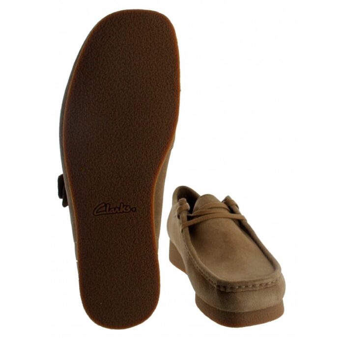 Clarks Wallabee EVO Shoes – Dark Sand Suede – Mens Shoes - Crep Direct UK