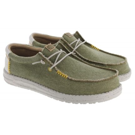 Hey Dude Wally Coastline Jute 40952 Shoes – Olive – Mens Shoes - Crep Direct UK