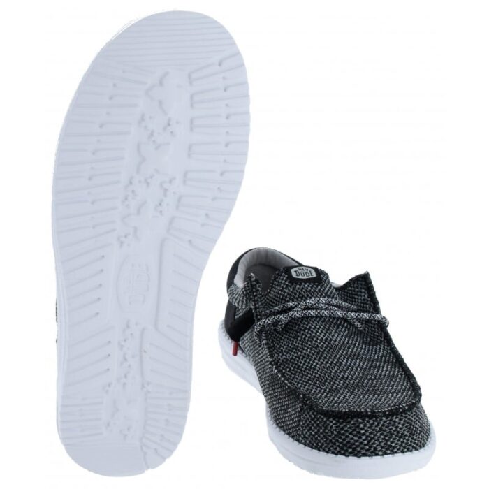 Hey Dude Wally Funk Open Mesh 40898 Shoes – Black/White – Mens Shoes - Crep Direct UK