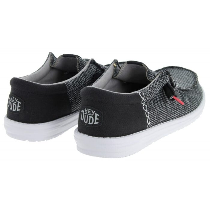 Hey Dude Wally Funk Open Mesh 40898 Shoes – Black/White – Mens Shoes - Crep Direct UK