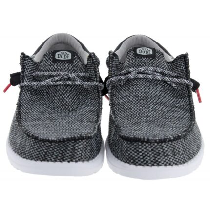 Hey Dude Wally Funk Open Mesh 40898 Shoes – Black/White – Mens Shoes - Crep Direct UK