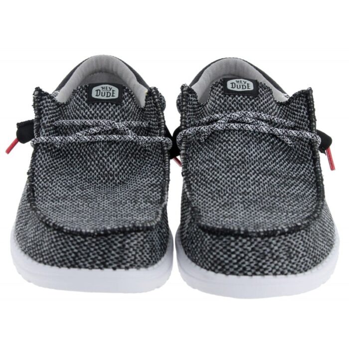 Hey Dude Wally Funk Open Mesh 40898 Shoes – Black/White – Mens Shoes - Crep Direct UK