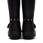 Holland Cooper Sherpa Lined Regency Wellington – Matte Black – Womens Wellingtons - Crep Direct UK