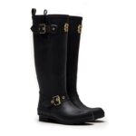 Holland Cooper Sherpa Lined Regency Wellington – Matte Black – Womens Wellingtons - Crep Direct UK