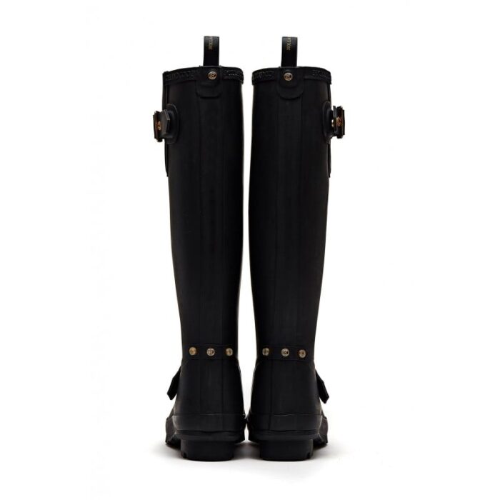 Holland Cooper Sherpa Lined Regency Wellington – Matte Black – Womens Wellingtons - Crep Direct UK