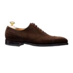Crockett & Jones Crockett & Jones Westbourne Shoes – Dark Brown Calf Suede – Mens Shoes - Crep Direct UK