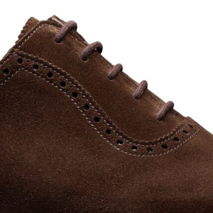 Crockett & Jones Crockett & Jones Westbourne Shoes – Dark Brown Calf Suede – Mens Shoes - Crep Direct UK