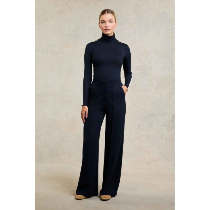Holland Cooper Wide Leg Pants – Navy Navy – Ladies Clothing - Crep Direct UK