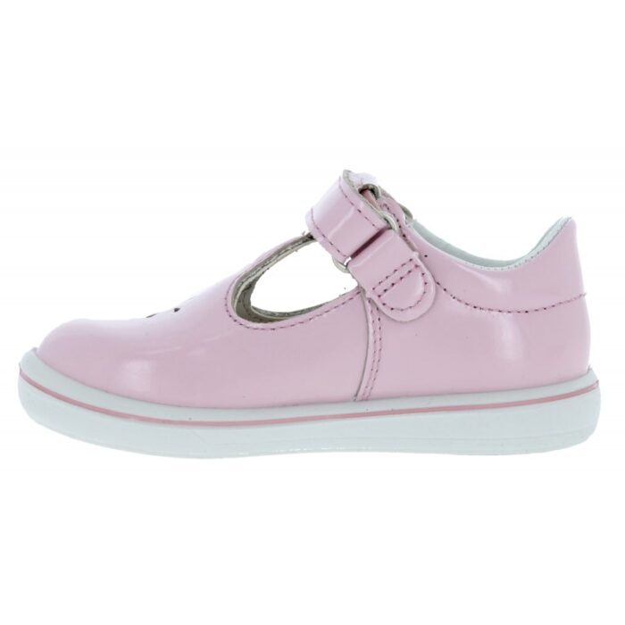 Ricosta Winona 2600202 T-Bar Shoes – Blush Patent – Girls Shoes - Crep Direct UK
