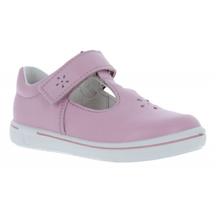 Ricosta Winona 2600202 T-Bar Shoes – Blush Leather – Girls Shoes - Crep Direct UK