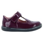 Ricosta Winona 2600202 T-Bar Shoes – Merlot Patent – Girls First Shoes - Crep Direct UK