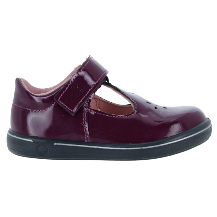 Ricosta Winona 2600202 T-Bar Shoes – Merlot Patent – Girls First Shoes - Crep Direct UK