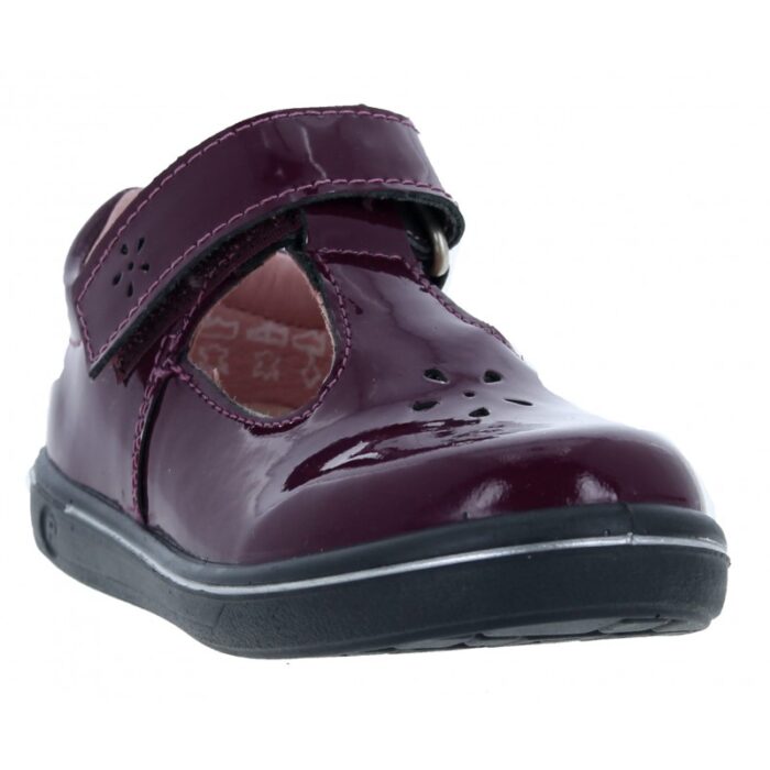 Ricosta Winona 2600202 T-Bar Shoes – Merlot Patent – Girls First Shoes - Crep Direct UK