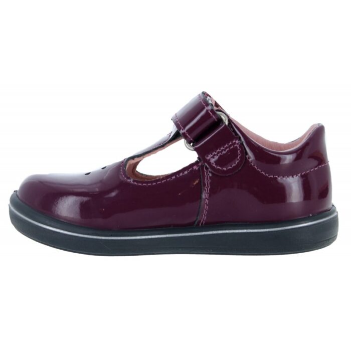Ricosta Winona 2600202 T-Bar Shoes – Merlot Patent – Girls First Shoes - Crep Direct UK