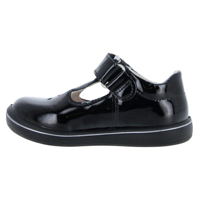 Ricosta Winona 2600202 T-Bar Shoes – Black Patent – Girls Shoes - Crep Direct UK