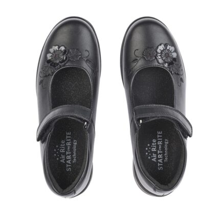 Start-Rite Wish School Shoes – Black Leather – Girls School Shoes - Crep Direct UK