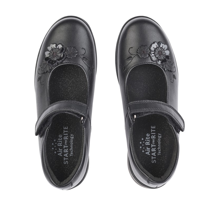 Start-Rite Wish School Shoes – Black Leather – Girls School Shoes - Crep Direct UK