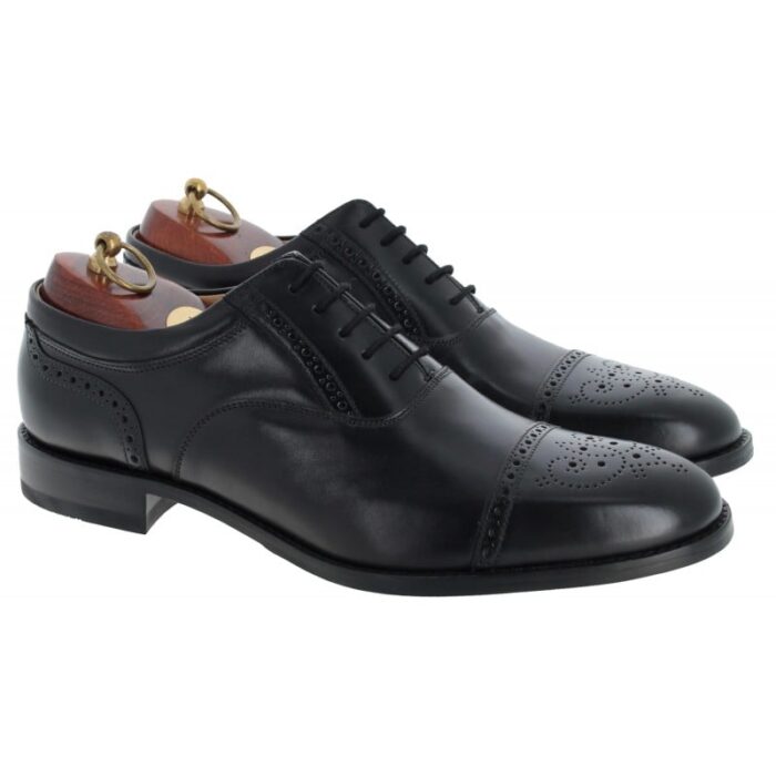 Loake Woodstock Shoes – Black Leather – Mens Shoes - Crep Direct UK