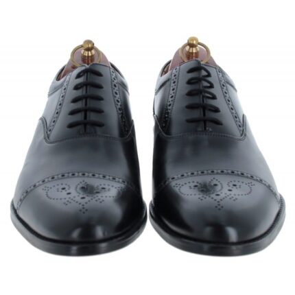 Loake Woodstock Shoes – Black Leather – Mens Shoes - Crep Direct UK