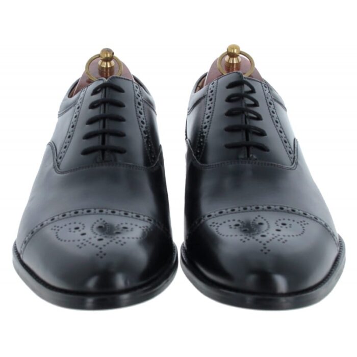 Loake Woodstock Shoes – Black Leather – Mens Shoes - Crep Direct UK
