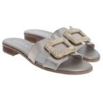 Hispanitas Yakarta HV253881 Mules – Bronze Leather – Womens Sandals, Sliders & Toe Posts - Crep Direct UK