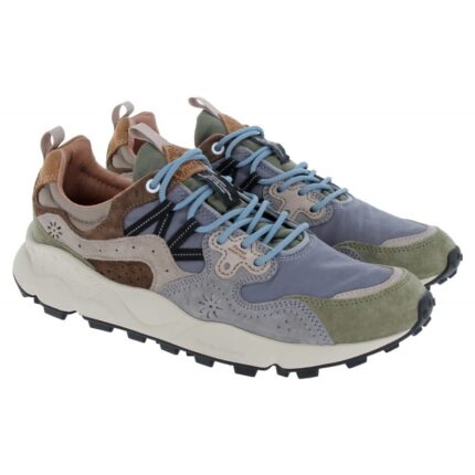 Flower Mountain Yamano 3 Man 2017816 Trainers – Army Green / Grey Suede – Mens Shoes - Crep Direct UK