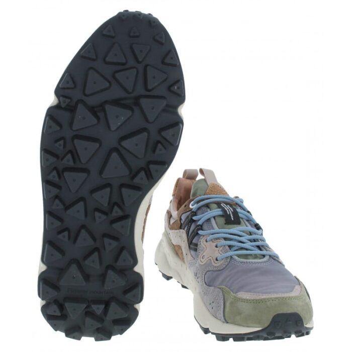Flower Mountain Yamano 3 Man 2017816 Trainers – Army Green / Grey Suede – Mens Shoes - Crep Direct UK