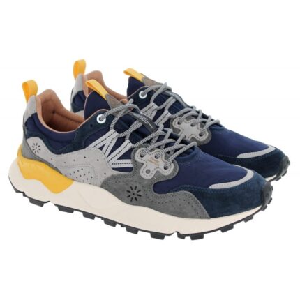 Flower Mountain Yamano 3 Man 2017816 Trainers – Navy / Grey Suede – Mens Shoes - Crep Direct UK