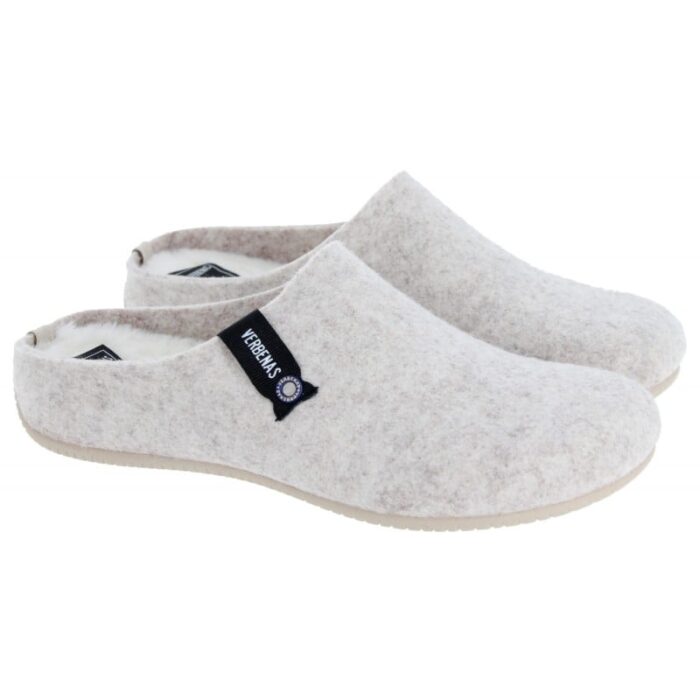 Verbenas York Fieltro 73907 Mule Slippers – Beige – Womens Slippers - Crep Direct UK