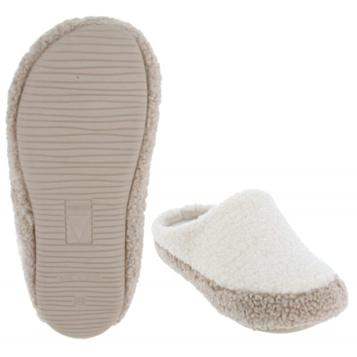 Verbenas Yuma Nairobi Mule Slippers – Cream – Womens Slippers - Crep Direct UK