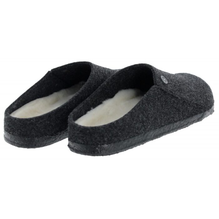 Birkenstock Zermatt Shearling 1015090 Slippers – Anthracite Wool Felt – Mens Slippers - Crep Direct UK