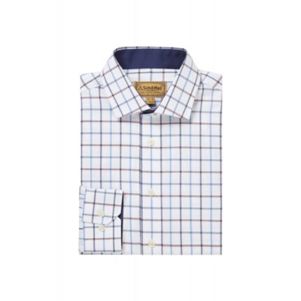 Schoffel Baconsthorpe Tailored Shirt 4008 – Vintage Navy Check Cotton – Mens Clothing - Crep Direct UK Schoffel Baconsthorpe Tailored Shirt 4008 – Vintage Navy Check Cotton – Mens Clothing - Crep Direct UK