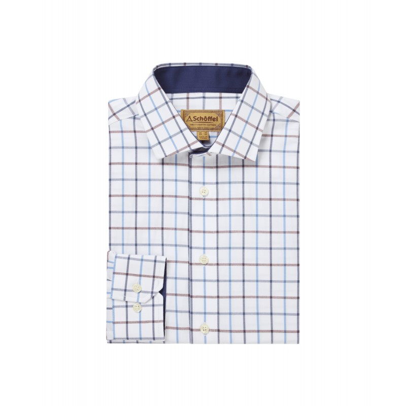 Schoffel Baconsthorpe Tailored Shirt 4008 – Vintage Navy Check Cotton – Mens Clothing - Crep Direct UK Schoffel Baconsthorpe Tailored Shirt 4008 – Vintage Navy Check Cotton – Mens Clothing - Crep Direct UK